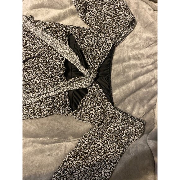 Altered State women’s S Floral Baby Doll Top Square Neck country Core Tie-back - Picture 5 of 9